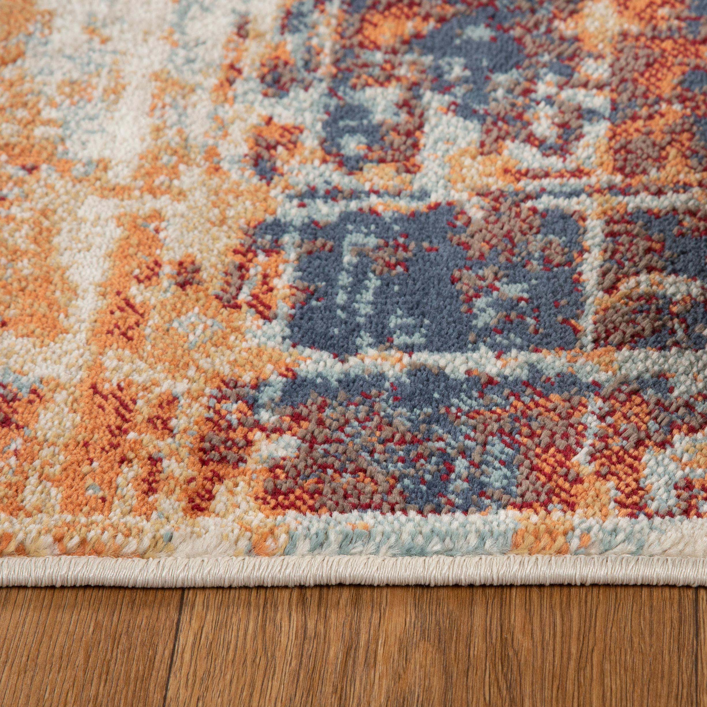 Palani Washed Abstract Indoor Area Rug or Runner - Soft Bohemian Style Carpet for Living Room, Bedroom, Hallway - Perfect for Home Decor and Cozy Spaces