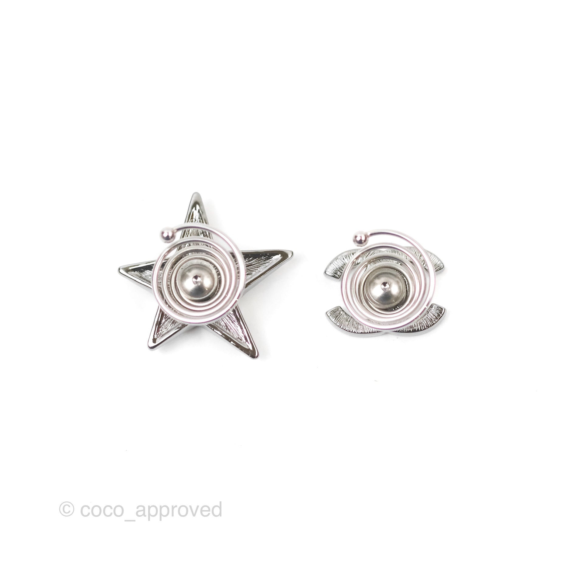 Chanel CC Crystal Star Hair Clip Gun Metal 22C - Elegant Hair Accessory for Parties, Weddings & Special Occasions