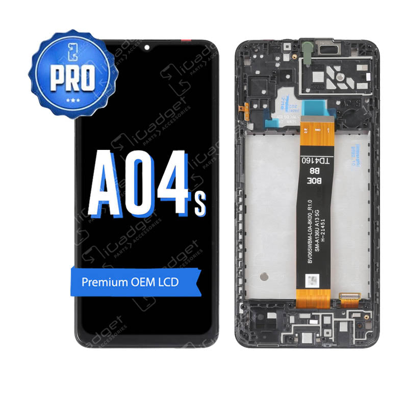 Samsung Galaxy A04s LCD Screen Replacement with Digitizer and Middle Frame - OEM Quality | Perfect for DIY Phone Repair, Cracked Screen Fix, and Device Restoration