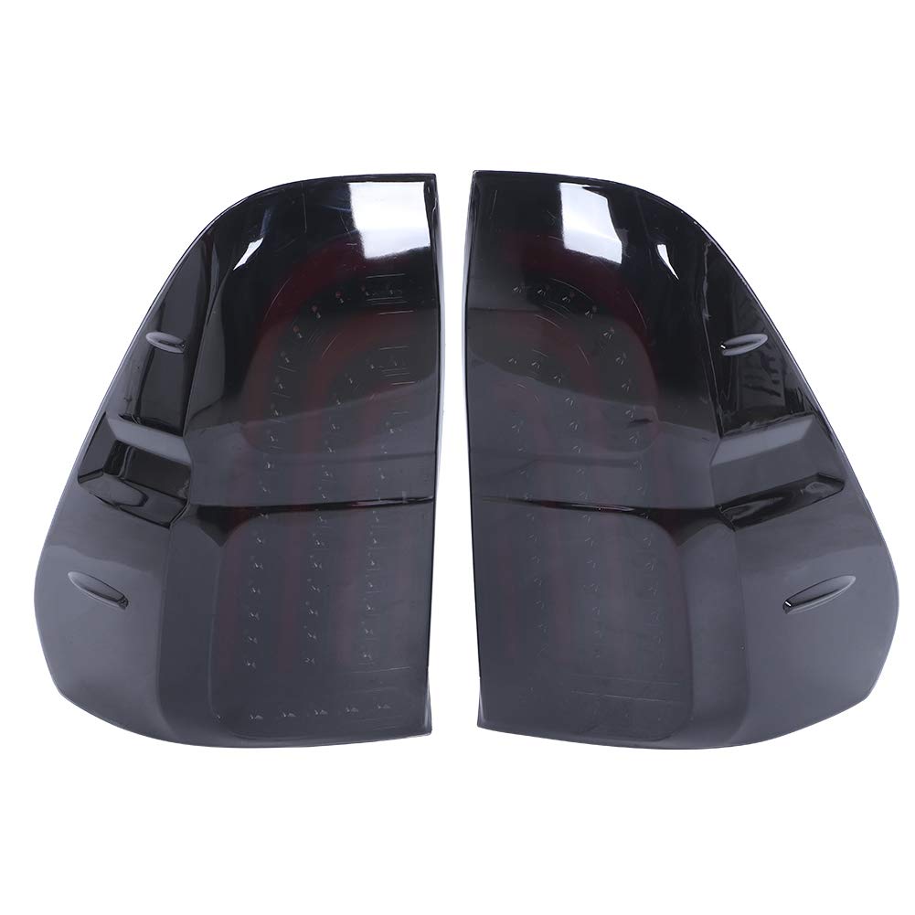 Duokon ABS LED Taillights Assembly with Smoked Shell & Dynamic Turn Signal - Compatible with Toyota Hilux Revo 2016-2021 | Car Modification & Style Upgrade for Night Driving & Enhanced Visibility