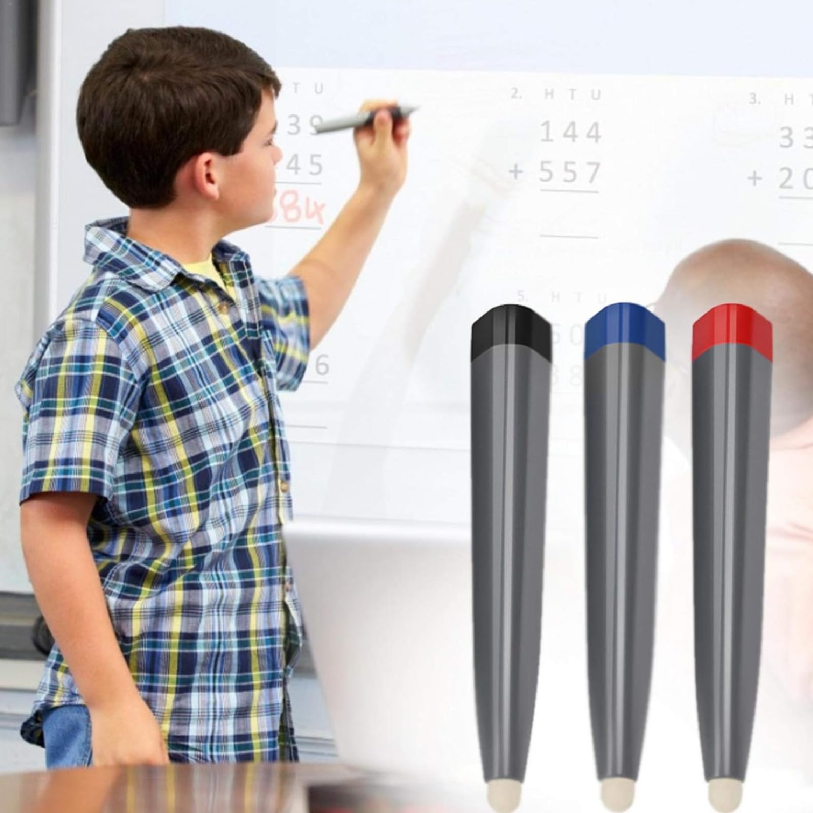 3-Pack Interactive Whiteboard Pens for Smartboards & Digital Screens - Compatible with Pen Tablets, Multimedia Whiteboards - Ideal for Classrooms, Offices & Online Teaching