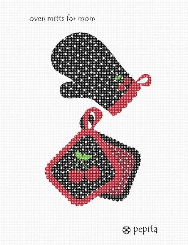 Premium Pepita Needlepoint Canvas Oven Mitts - 7