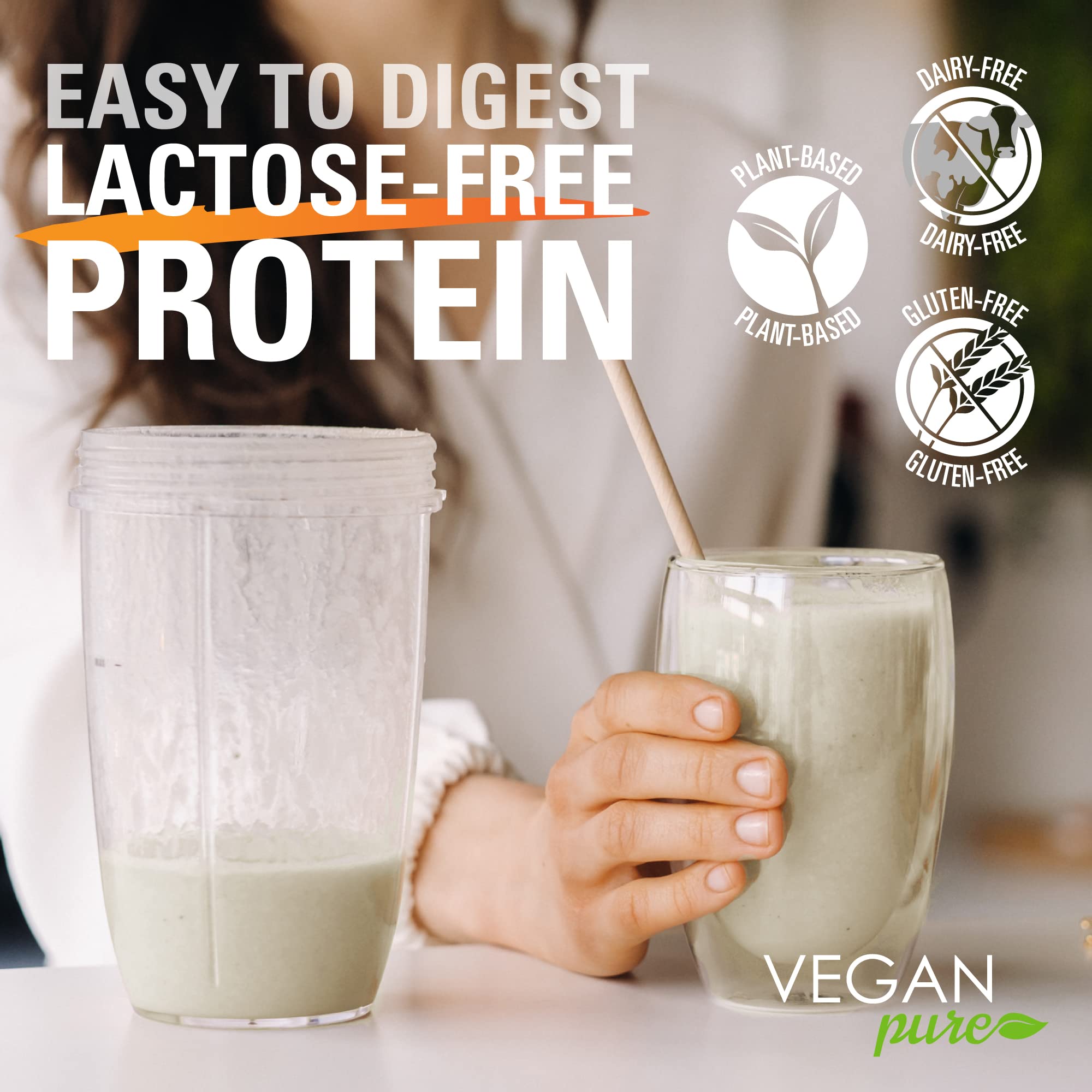 Organic Vegan Protein Powder with Superfood Greens - Vanilla Flavor | Plant-Based Meal Replacement for Smoothies, Shakes & Post-Workout Recovery
