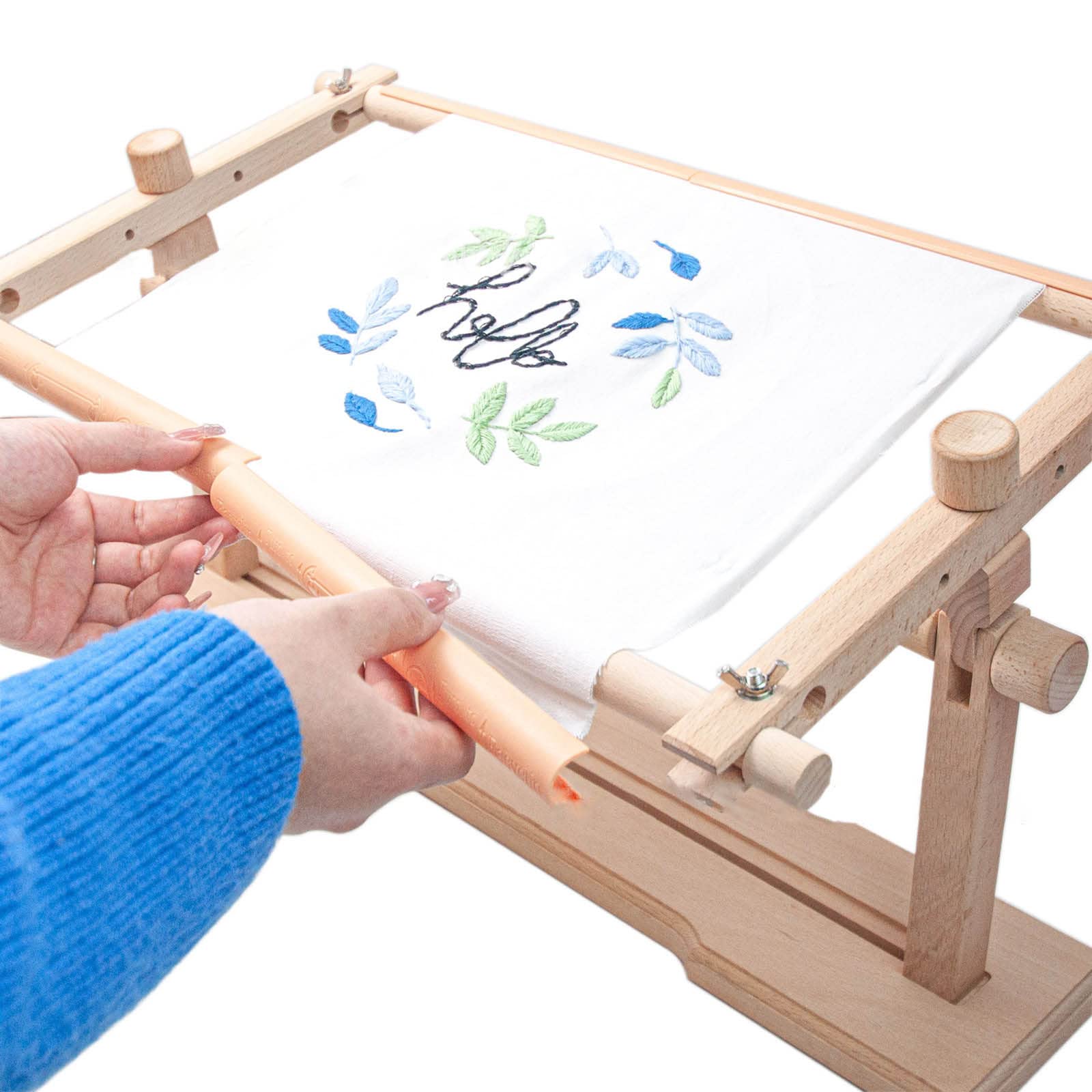 4-Piece Embroidery Frame Set - Needlepoint Cross Stitch Holder, Quilting Frames with Adjustable Tension for DIY Craft Projects | Perfect for Hand Embroidery, Cross Stitching, and Quilting at Home or Gift for Women
