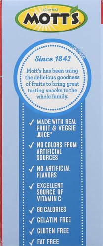 Mott's Assorted Fruit Flavored Snacks - Gluten Free, Family Pack (40 Count, 32 oz) - Perfect for Easter Basket Stuffers, Kids Lunch Box & Healthy On-the-Go Snacks
