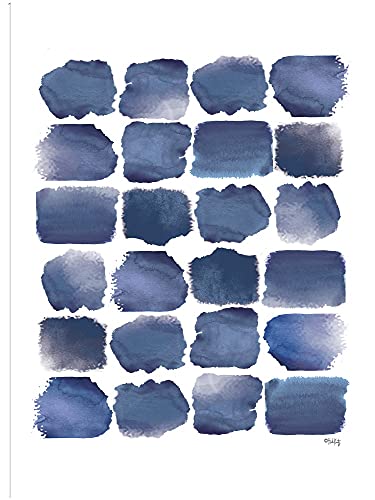 Watercolor Strokes Blue I