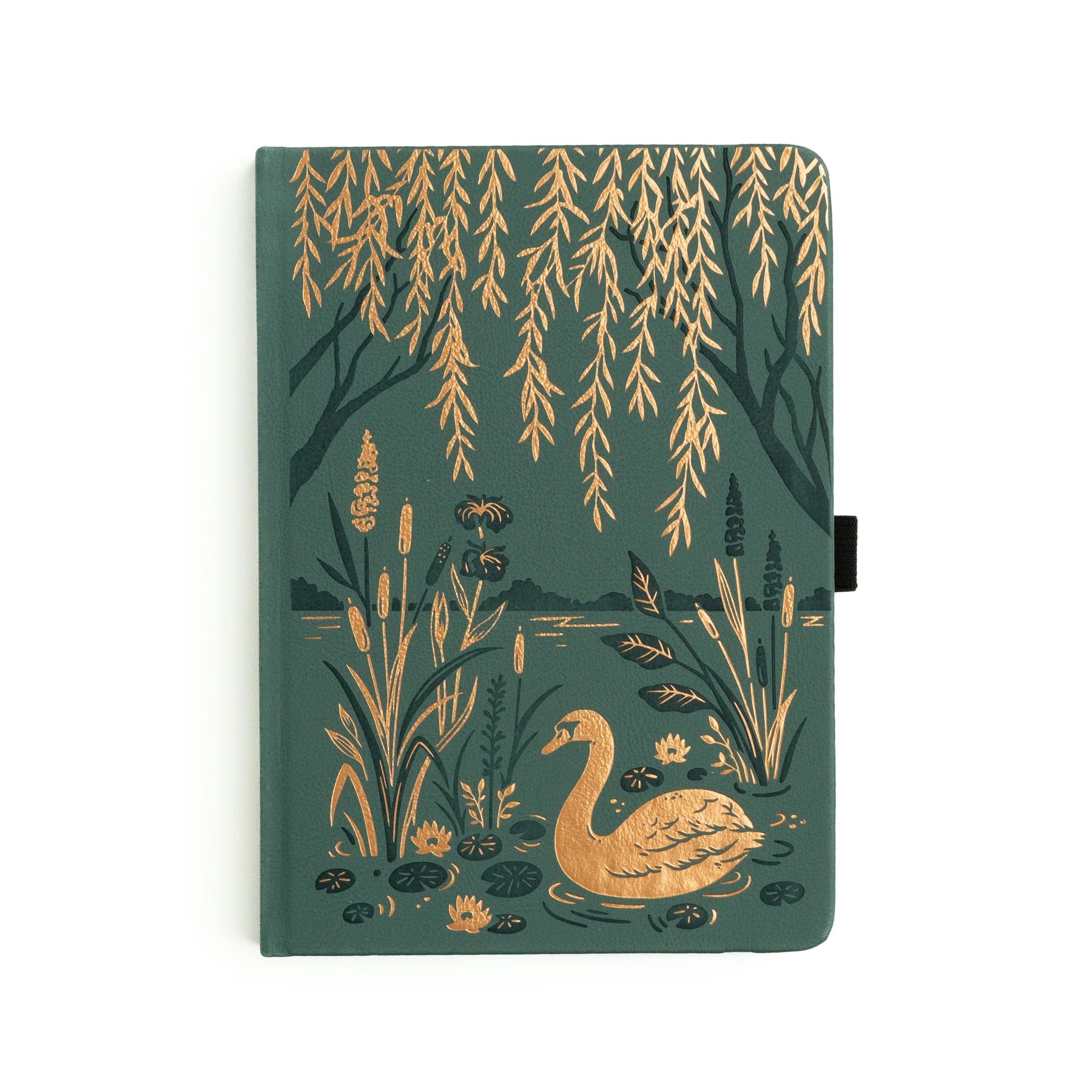 Archer and Olive A5 Dot Grid Notebook - Swan Pond Design for Bullet Journaling, Sketching & Note Taking | Perfect for Students, Artists & Professionals
