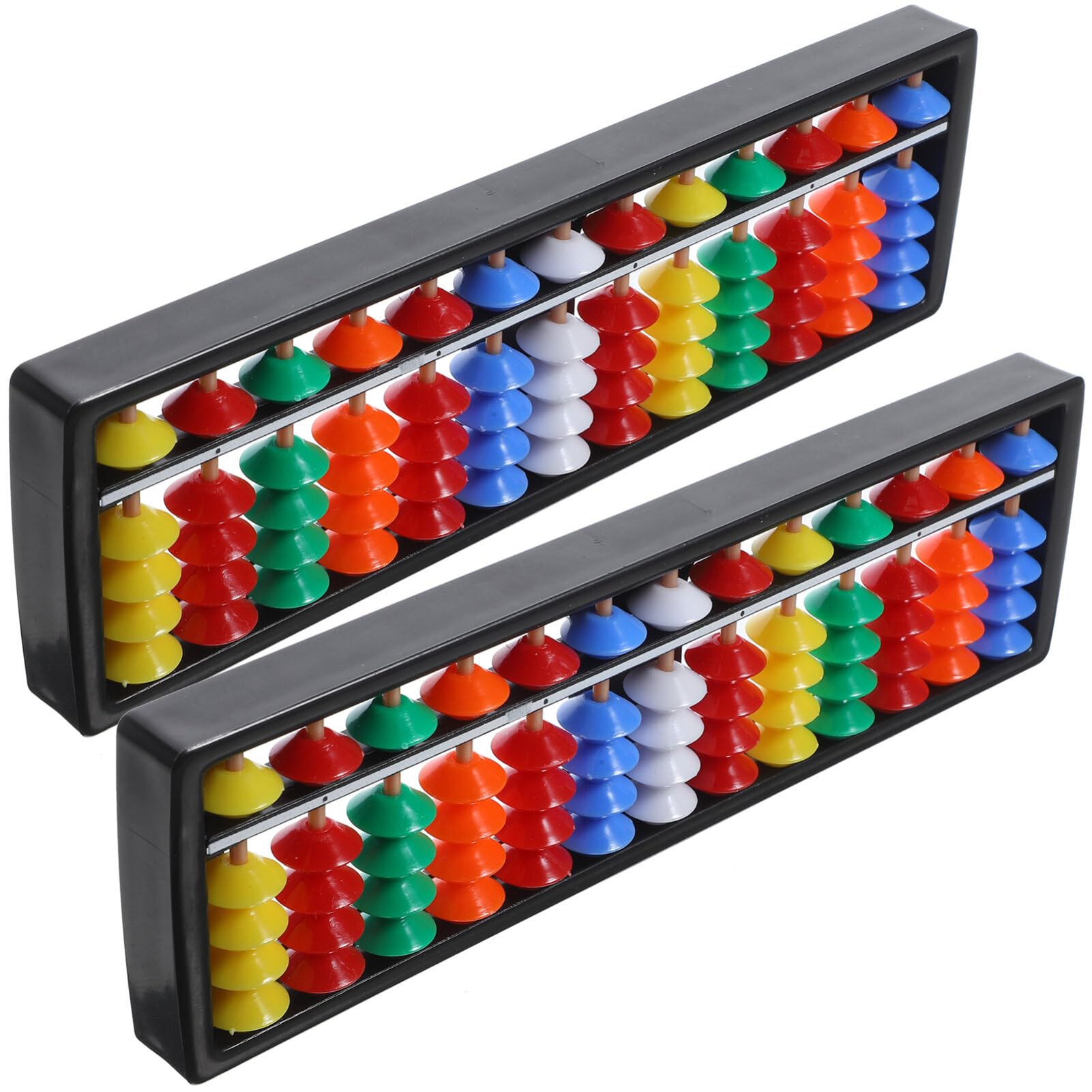2-Piece Plastic Abacus Soroban Calculator - Math Learning Educational Toys for Kids | Counting Tool for Classroom, Homeschool & Early Childhood Development