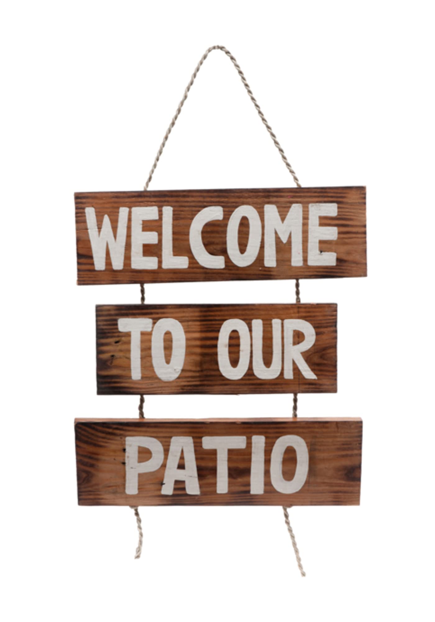 Hand Painted Wooden Welcome Sign - Rustic Outdoor Wall Decor for Patio, Garden & Front Door - Personalized Home Entryway Hanging Art - Perfect for Farmhouse, Porch & Backyard Decorating