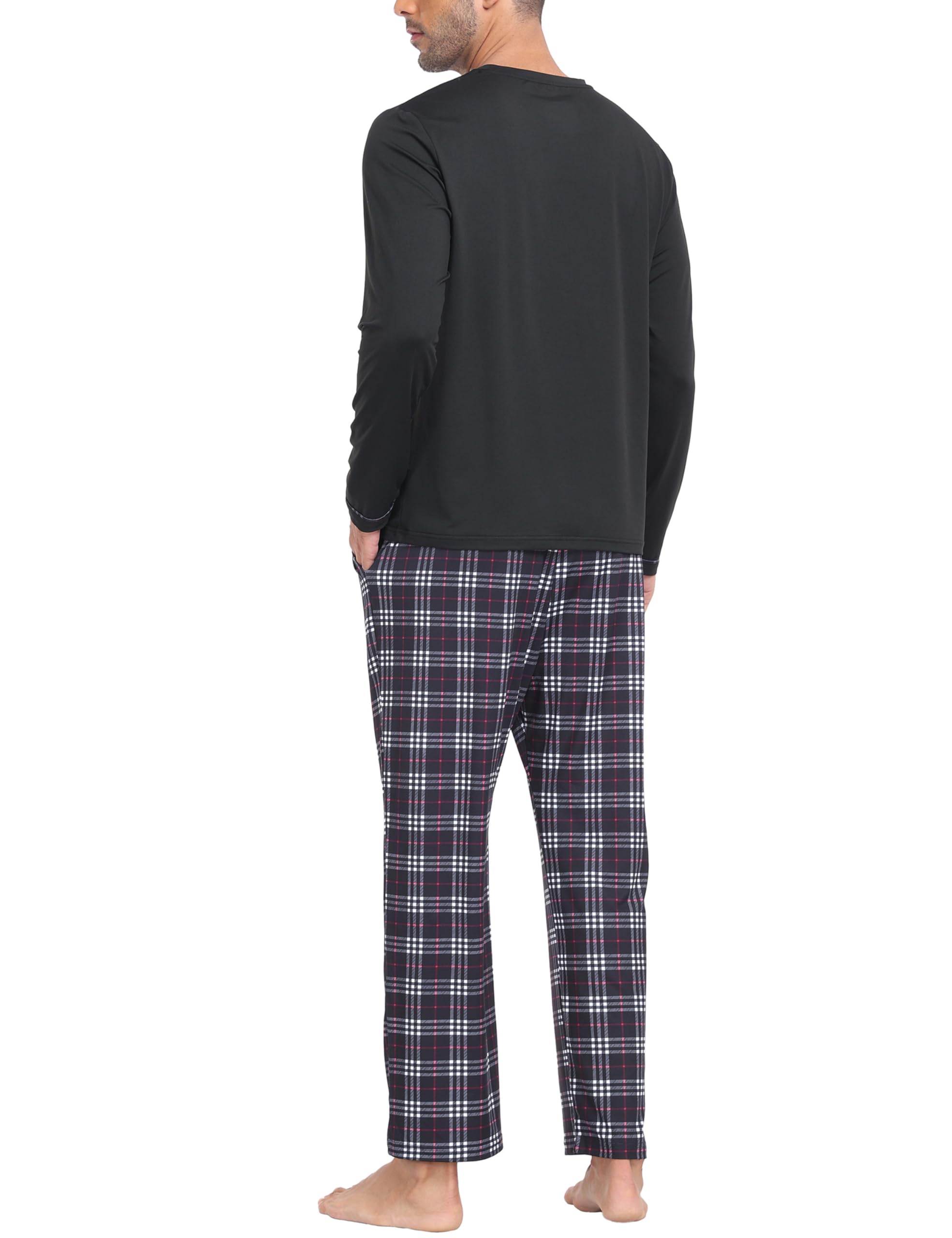 MoFiz Soft & Comfortable 2-Piece Pajama Set for Men & Women - Long Sleeve Sleepwear with Pockets - Cozy Loungewear for Relaxing at Home, Sleepovers & Winter Nights