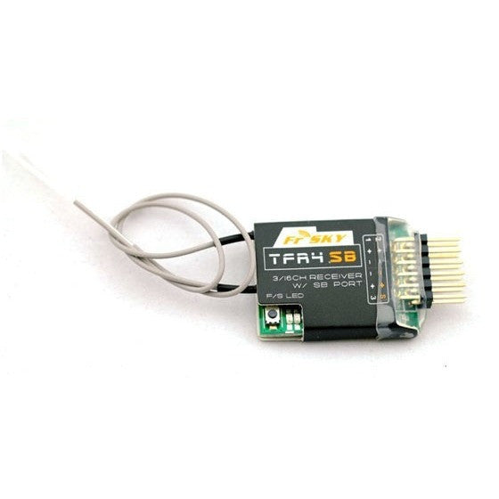 FrSky TFR4 SB 3/16 Channel 2.4GHz S.BUS Receiver - FASST Compatible for RC Drones, Airplanes, and Helicopters - Long Range Wireless Control for Hobbyists and Professionals