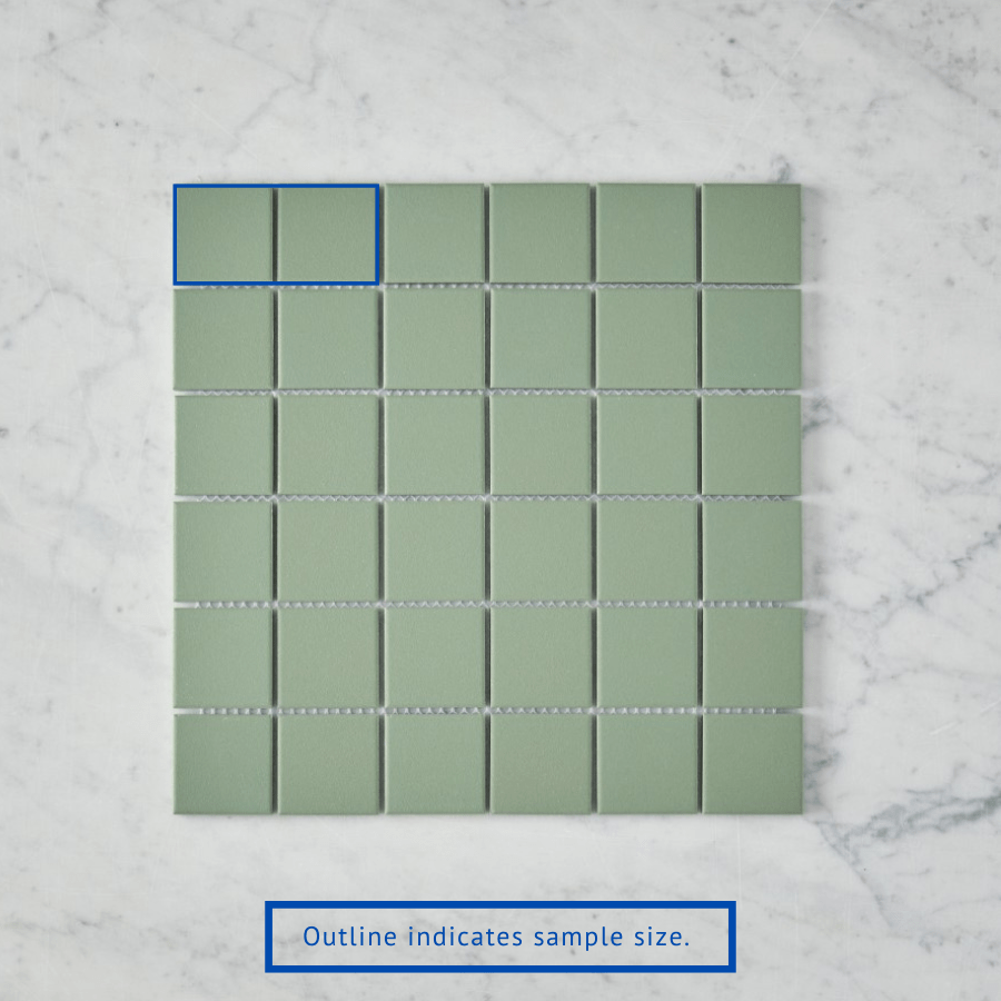 Premium Haddon Sage Matte Medium Square Tile - 12x12 Inch Ceramic Wall & Floor Tile - Waterproof & Durable for Kitchen Backsplash, Bathroom, Shower, and Living Room Decor