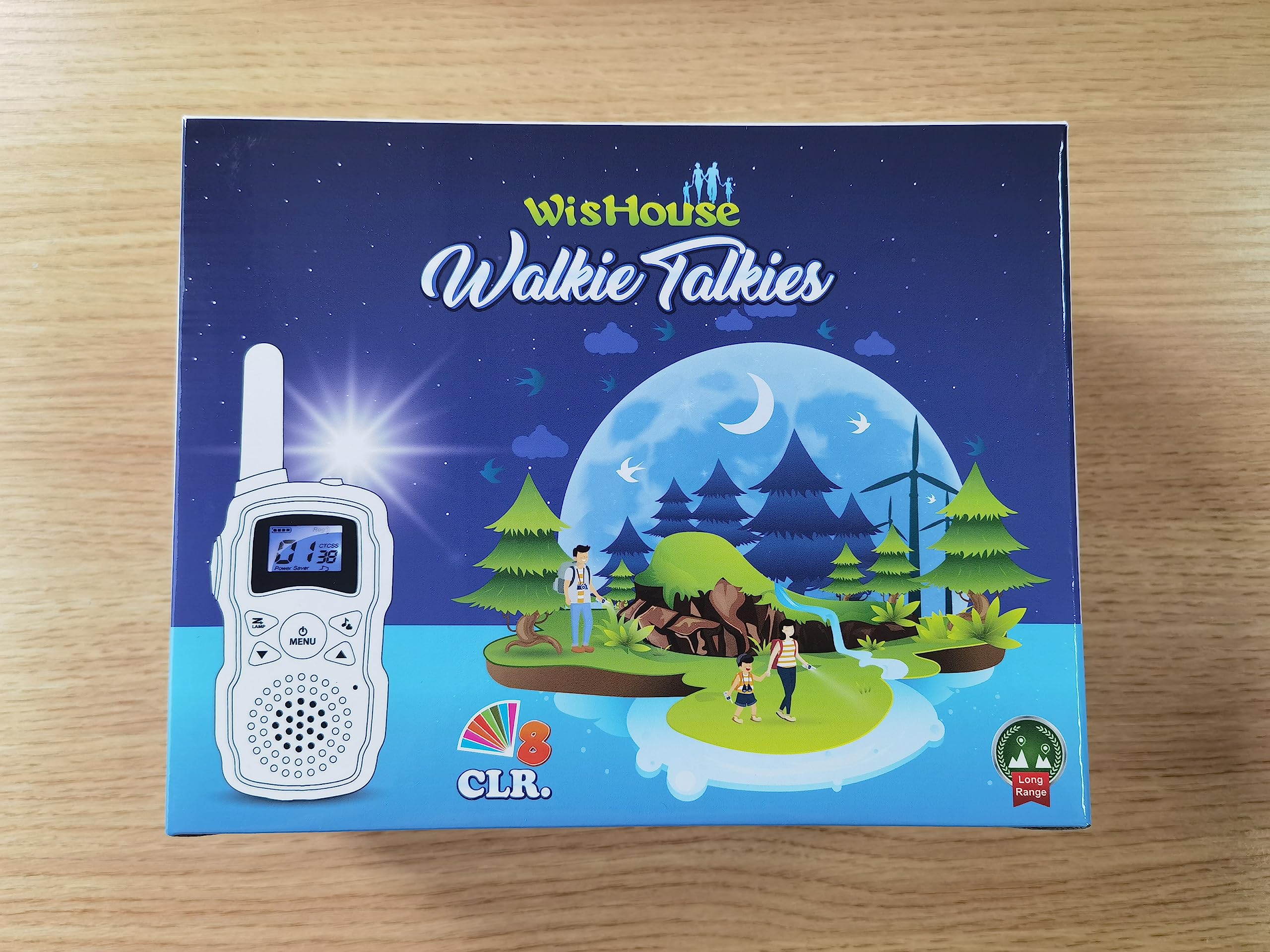 Wishouse Kids Walkie Talkies Rechargeable - Long Range 2-Way Radios for Boys & Girls Ages 4-10, Perfect for Hiking Camping Outdoor Adventures - 4 Pack with Flashlight & VOX - Great Christmas Birthday Gift for Children