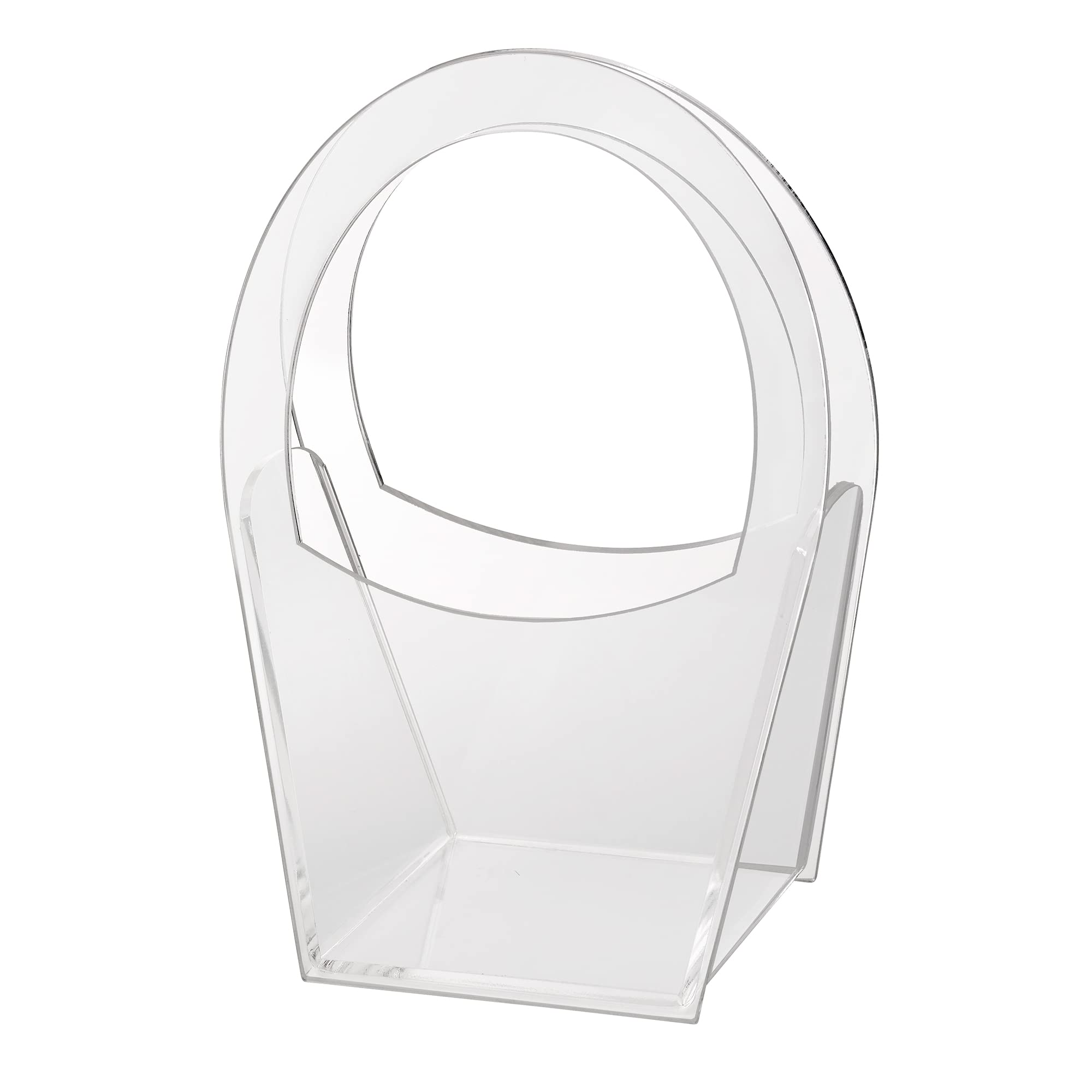 Lillian Rose Clear Modern Flower Girl Basket - Elegant Wedding Accessory for Flower Girls, Bridal Party, and Special Occasions