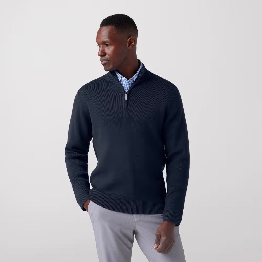Men's Hillcrest Quarter Zip Pullover Sweater - Lightweight Fleece Lined Comfortable Casual Wear for Fall & Winter Outdoor Activities