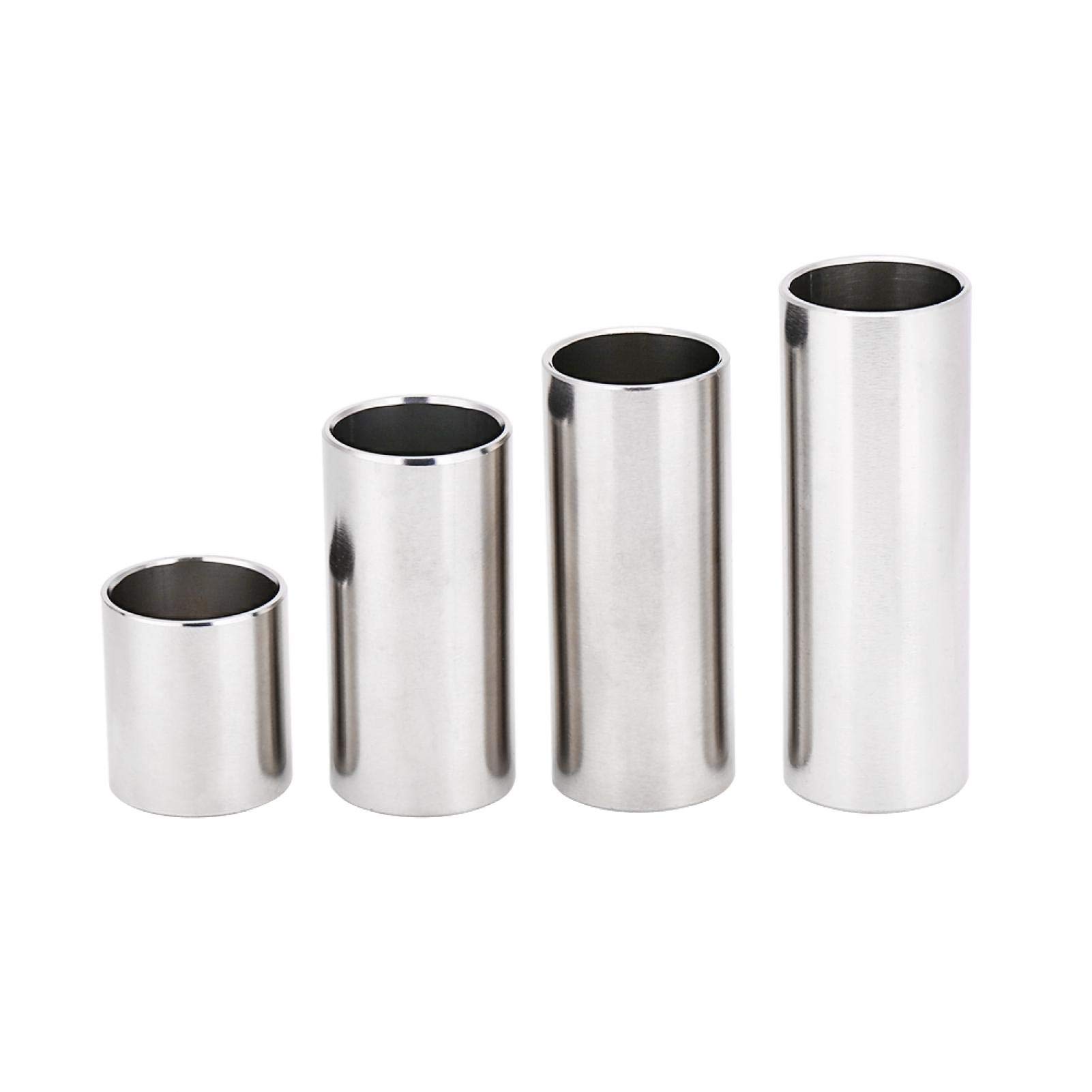 Premium Stainless Steel Guitar Slides Set - 4Pcs Durable Guitar Slides for Electric & Acoustic Guitar Players - Perfect for Blues, Rock & Slide Guitar Performances