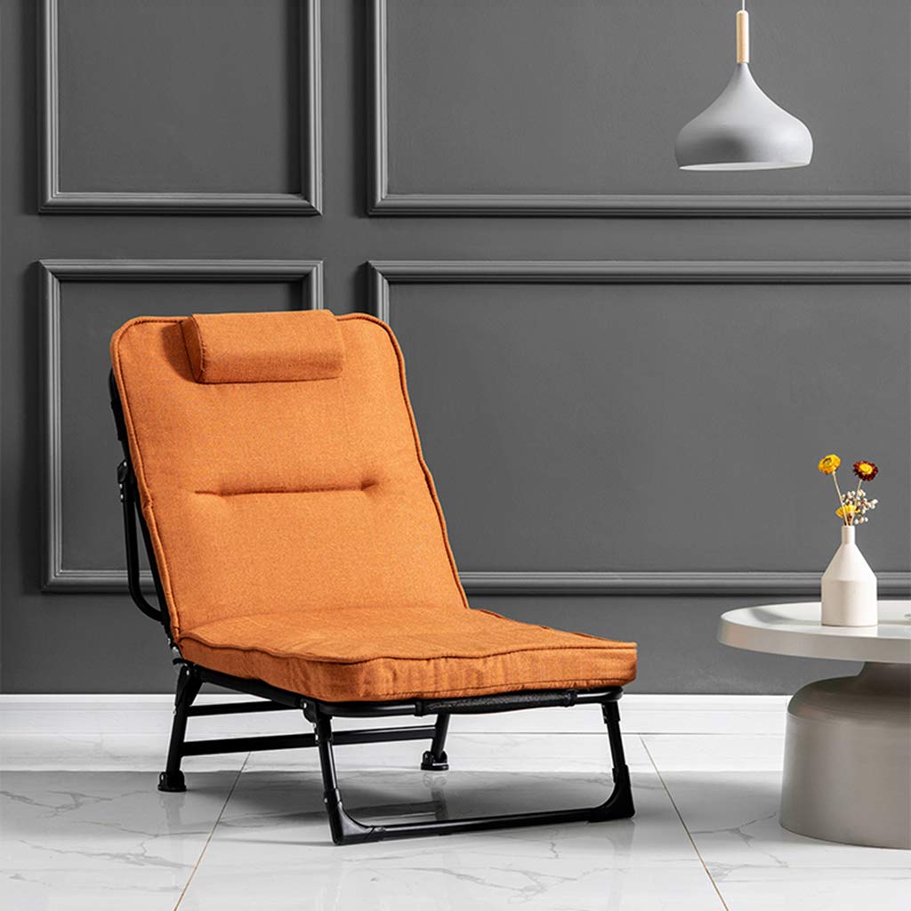 Portable Folding Chair - Lightweight Single Seat Sofa with Cotton Linen Fabric, Non-Slip Feet & Reinforced Steel Frame - Perfect for Camping, Beach, Picnics, and Outdoor Events