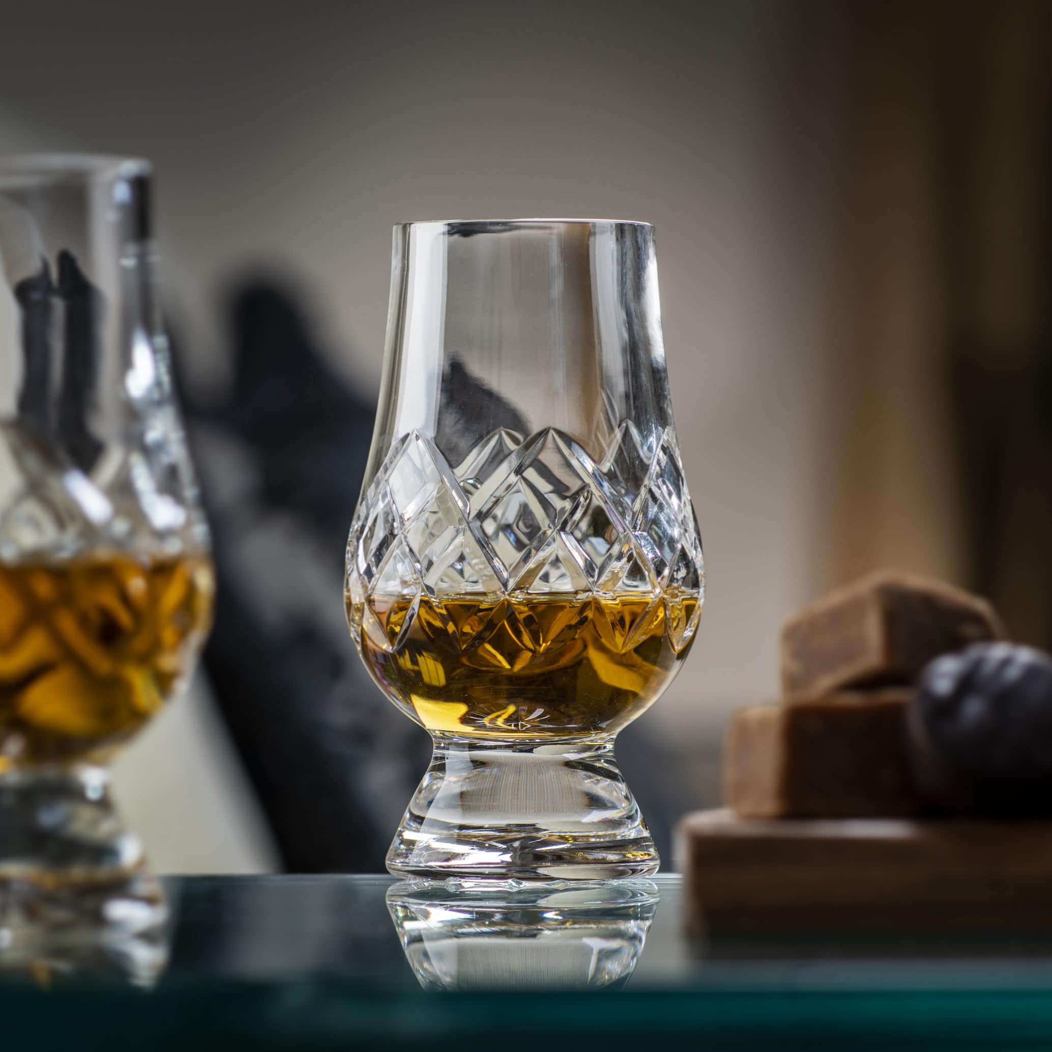 Premium GLENCAIRN Cut Crystal Whiskey Glasses Set of 2 - Ideal for Scotch, Bourbon & Whiskey Tasting, Perfect Gift for Whiskey Lovers & Home Bar Decor