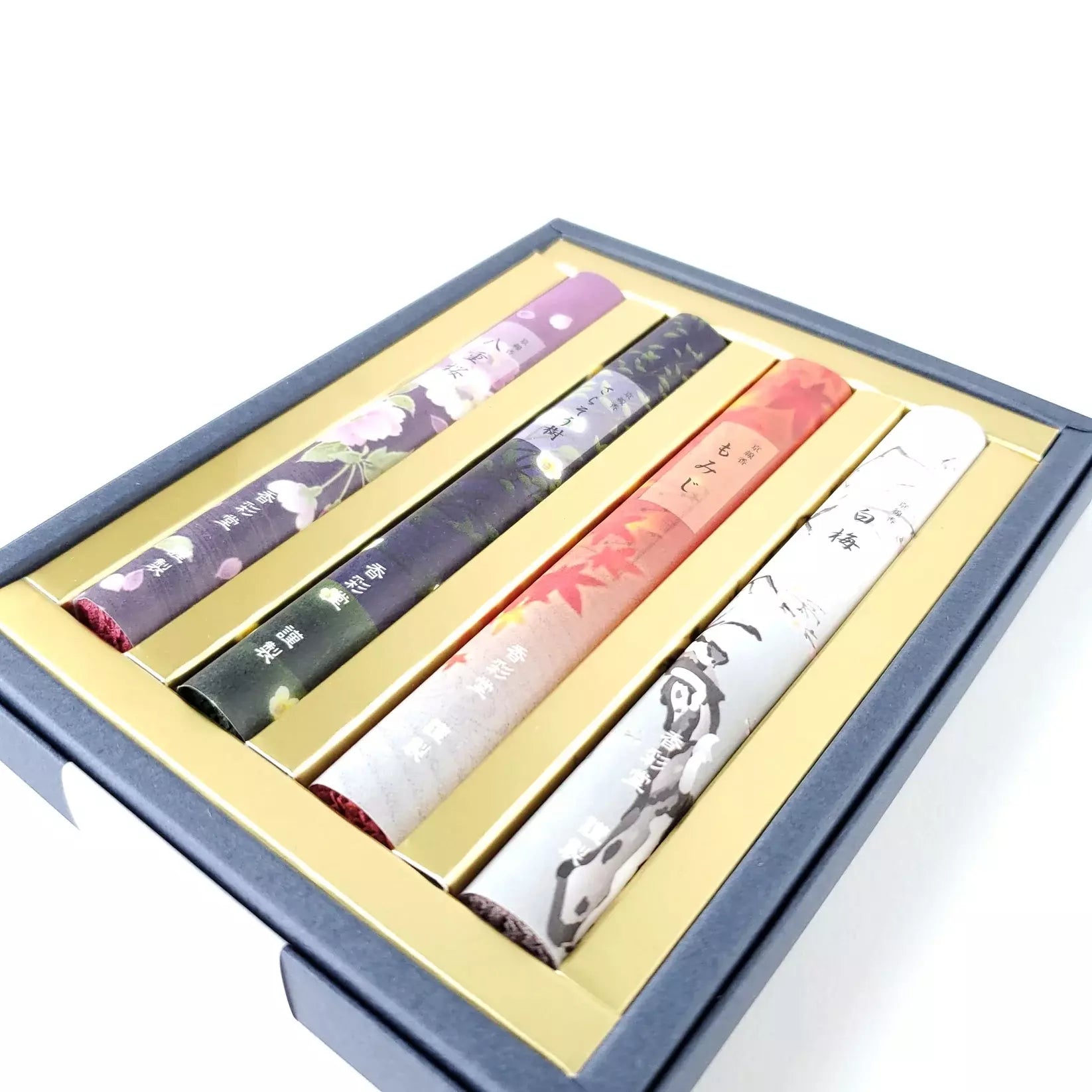 Premium Kousaido Seasonal Incense Sticks Gift Set - 4 Fragrant Scents (180 Sticks) for Meditation, Yoga & Home Aromatherapy