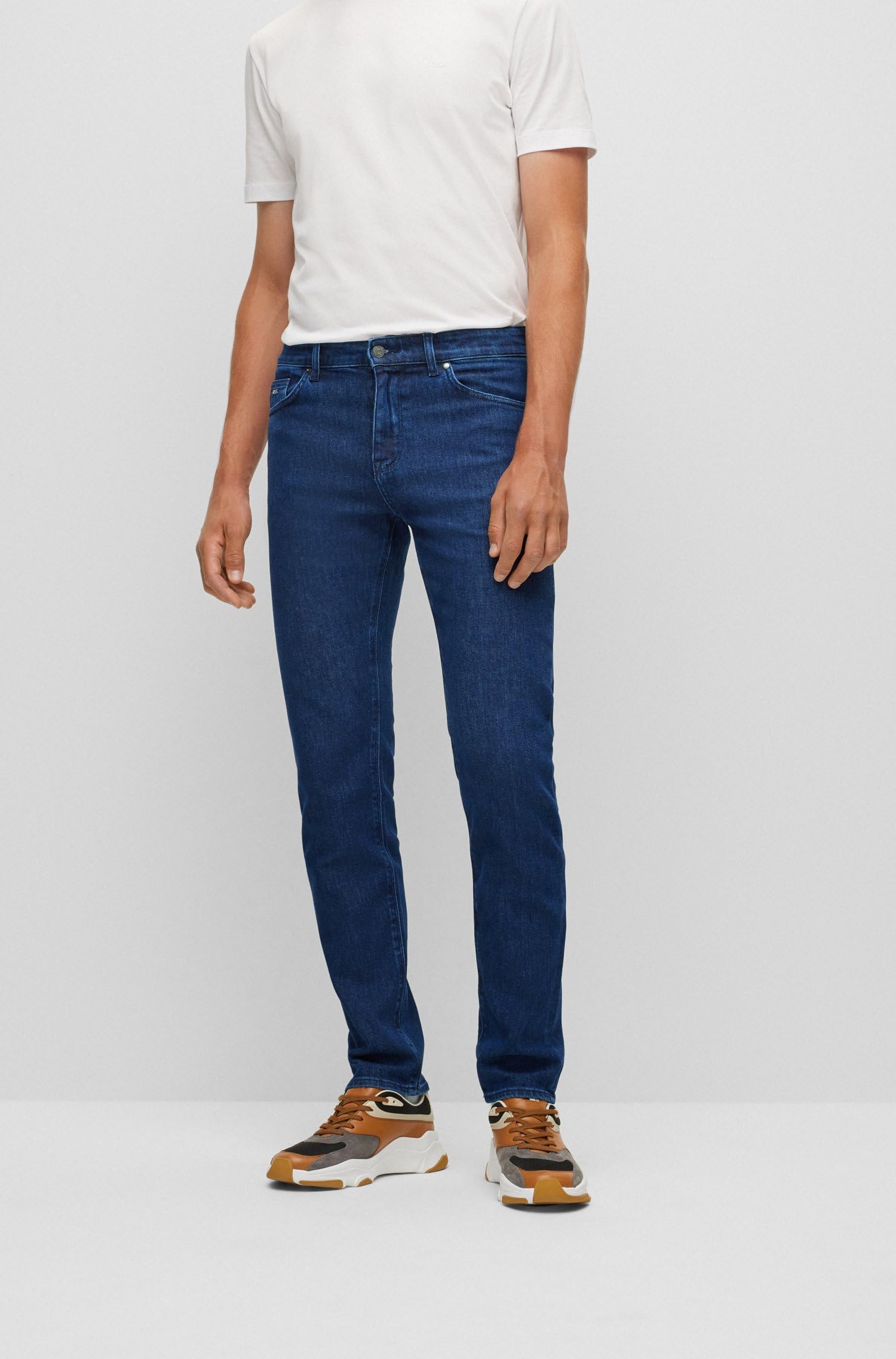 BOSS Men's Maine Regular Fit Stretch Denim Jeans - Comfortable & Stylish Casual Pants for Everyday Wear, Work & Weekend Outings