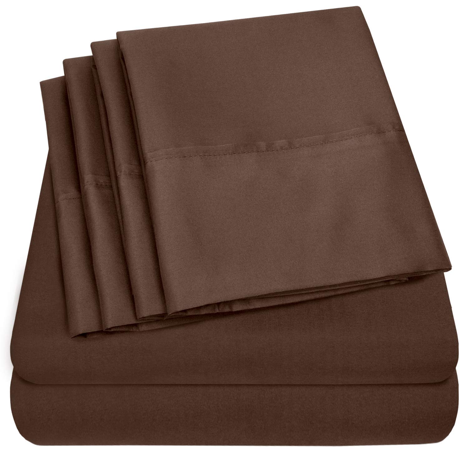 Luxury 100% Egyptian Cotton 6-Piece King Size Bed Sheet Set - 600 Thread Count, Super Soft & Breathable, Deep Pocket (21