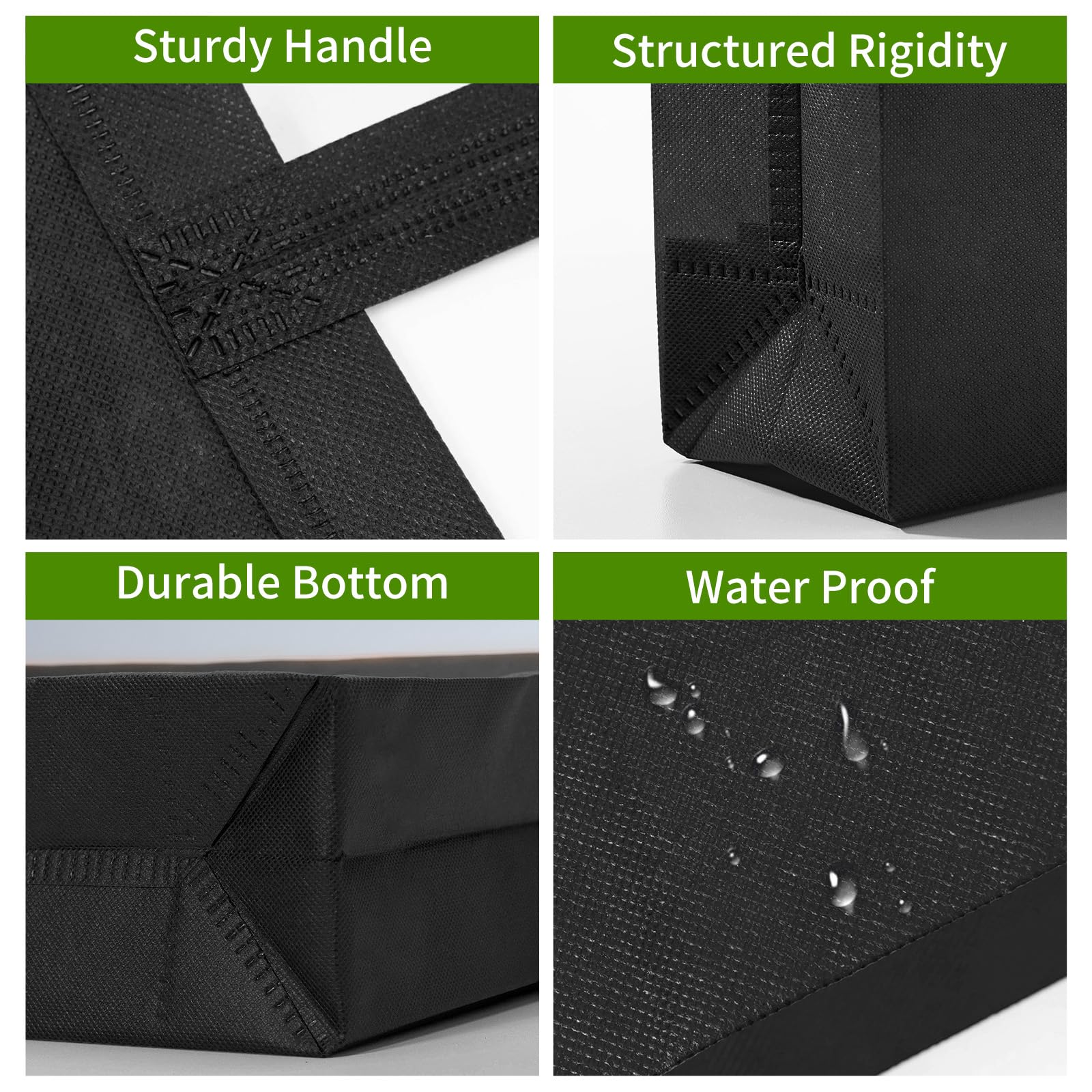 Custom Printed Non-Woven Tote Bags 100pcs - Personalized Reusable Shopping Bags with Strong Handles - Bulk Eco-Friendly Grocery Bags for Promotional Events, Retail Packaging & Travel Accessories - Perfect for Branding, Gift Giving & Sustainable Shopping