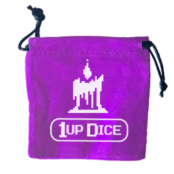 1UP Dice Polyhedral Set - Arcane Candle Themed RPG Dice for D&D, Pathfinder & Tabletop Games - Perfect for Fantasy Roleplaying & Gift Giving