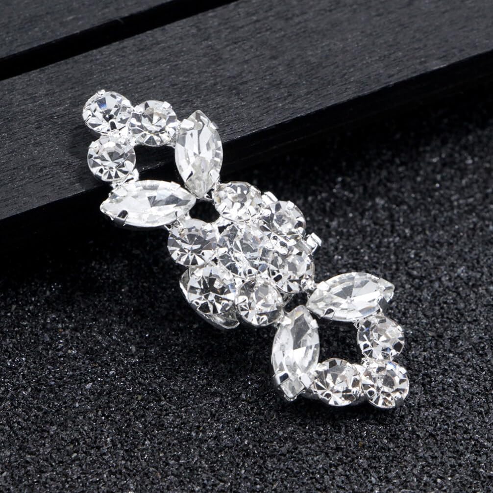 FAVOMOTO 1 Pair Rhinestone Crystal Shoe Clips for Women - Elegant Shoe Buckle Accessories for Wedding, Party & Dress Shoes - Perfect for Bridal, Prom & Evening Events