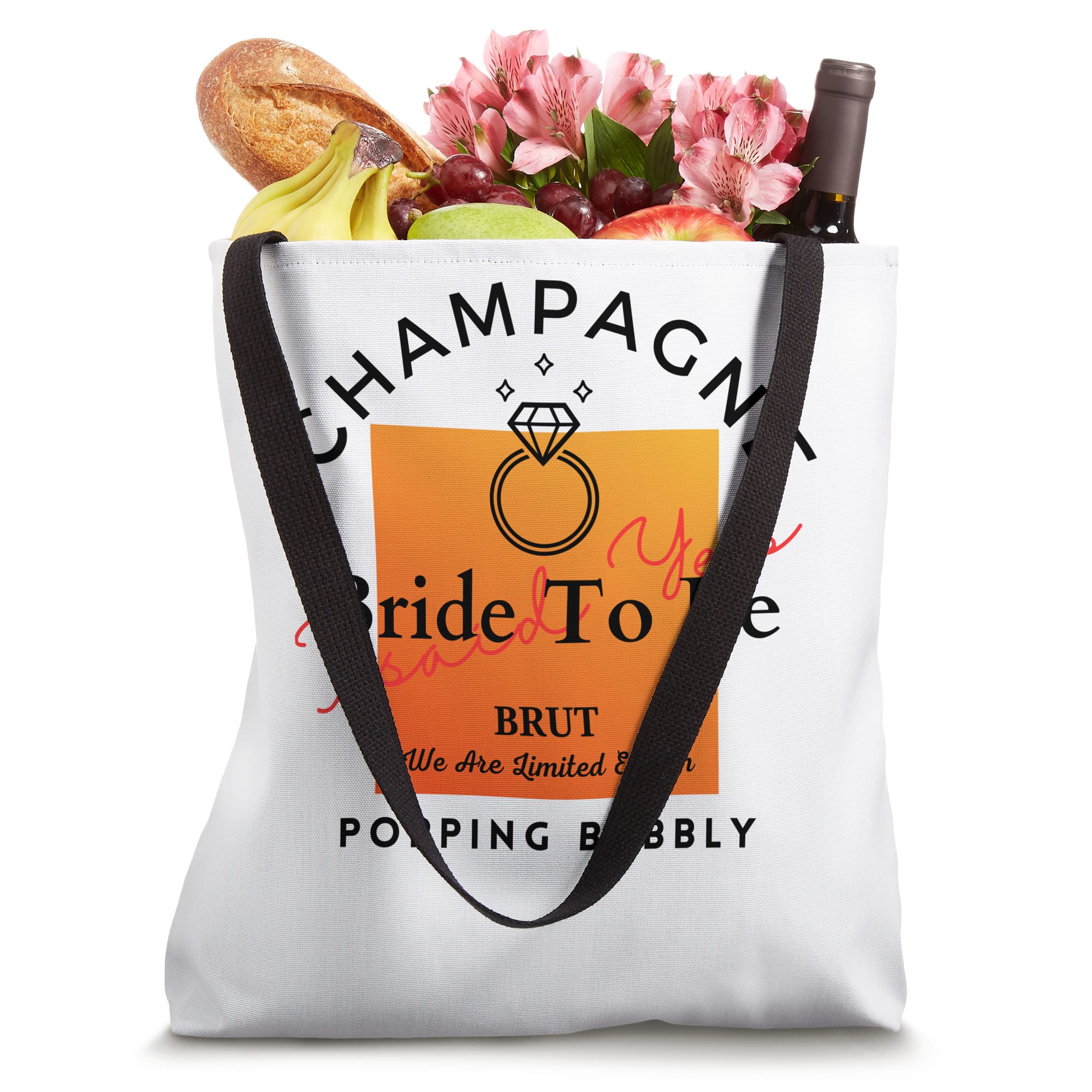 Elegant Bride to Be Champagne Tote Bag - Perfect for Bachelorette Parties & Bridal Showers - Great for Wedding Celebrations & Girls' Night Out