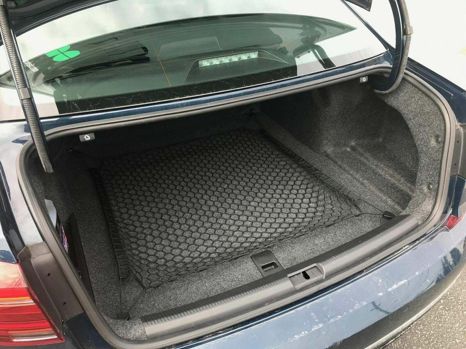 Premium Elastic Mesh Rear Trunk Organizer Cargo Net for Volkswagen Passat/CC/Passat CC 2006-2022 - Heavy Duty Floor Style Storage Solution for Sedans - Secure Loose Items During Travel & Road Trips