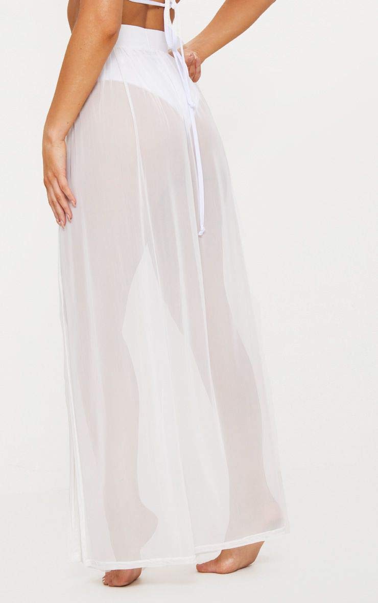 Elegant Women's Elastic Waist High Split Wrap Flowy Chiffon Maxi Skirt - Perfect for Beach Vacations, Summer Parties & Boho Fashion Outfits