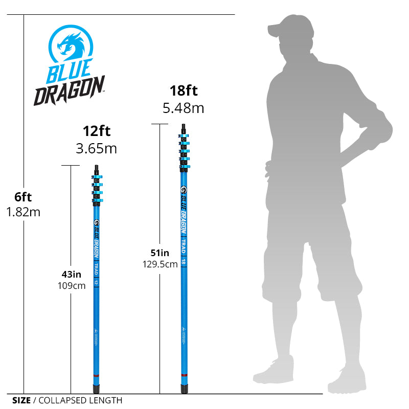 Blue Dragon Traditional Fishing Pole - Lightweight Carbon Fiber Fishing Rod for Freshwater & Saltwater Angling - Perfect for Bass, Trout, and Saltwater Fishing Adventures
