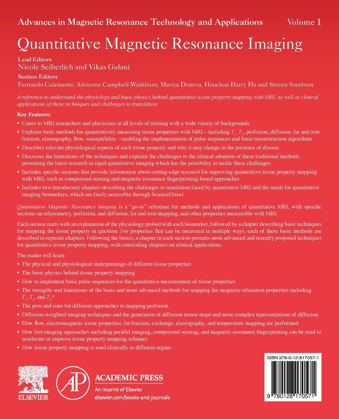 Quantitative Magnetic Resonance Imaging (Volume 1) - Advances in MRI Technology & Clinical Applications | Medical Imaging Textbook for Radiologists & Researchers | Perfect for Diagnostic Labs & Academic Studies