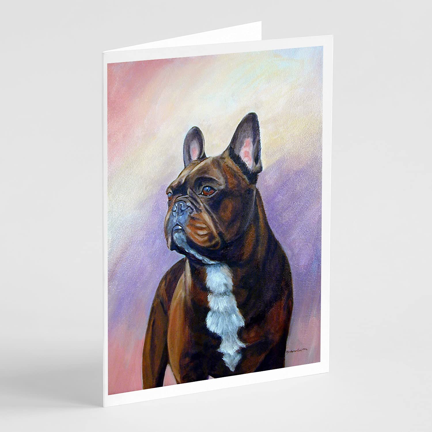 French Bulldog Greeting Cards & Envelopes Set - Pack of 8 Blank A7 Note Cards (5x7 Inches) | Whimsical Dog Lover Stationery for Birthdays, Thank You Notes & Special Occasions