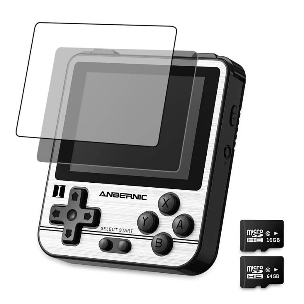 RG280V Handheld Game Console with 64GB TF Card & 5000 Classic Games - 7-Hour Battery Life (Silver) | Portable Retro Gaming for Travel, Commute & Home Entertainment