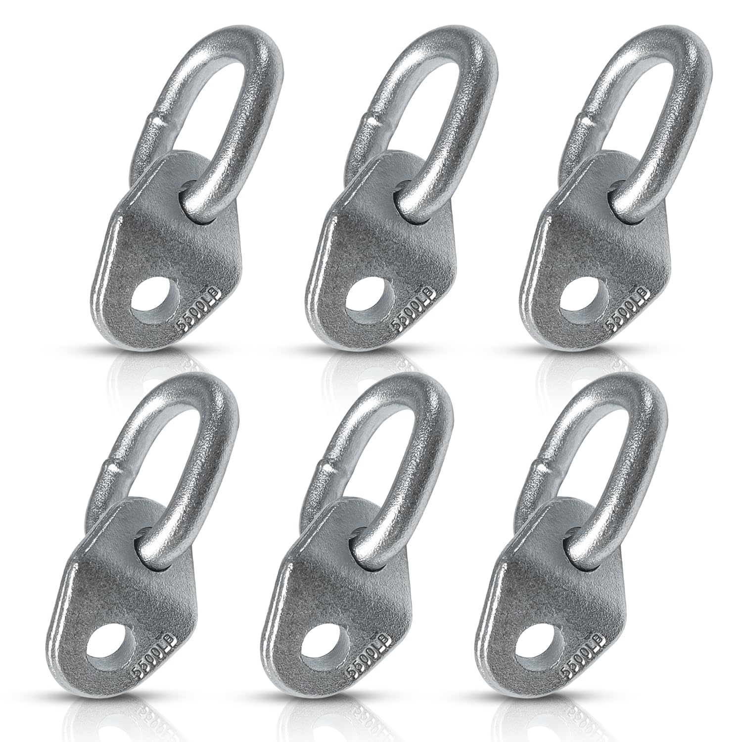 6 Sets Heavy Duty Engine Lift Bracket Kit - 7100/5500lbs Capacity 1/2 Inch Lifting Rings for Car, Tractor & Truck Engine Maintenance - Perfect for Automotive Repair Shops & DIY Garage Use