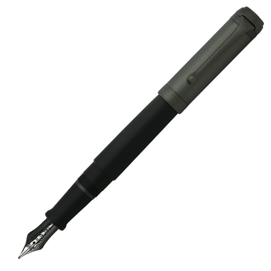 Premium Aurora Talentum Full Black Ruthenium Fountain Pen - Luxury Writing Instrument for Professionals & Collectors - Perfect for Business Signatures, Gift Giving & Calligraphy