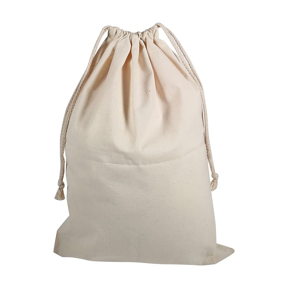 Stylish Cotton Travel Storage Bag 30x40cm - Laundry Sack for Home & Travel - Perfect for Organizing Clothes, Accessories, and Essentials
