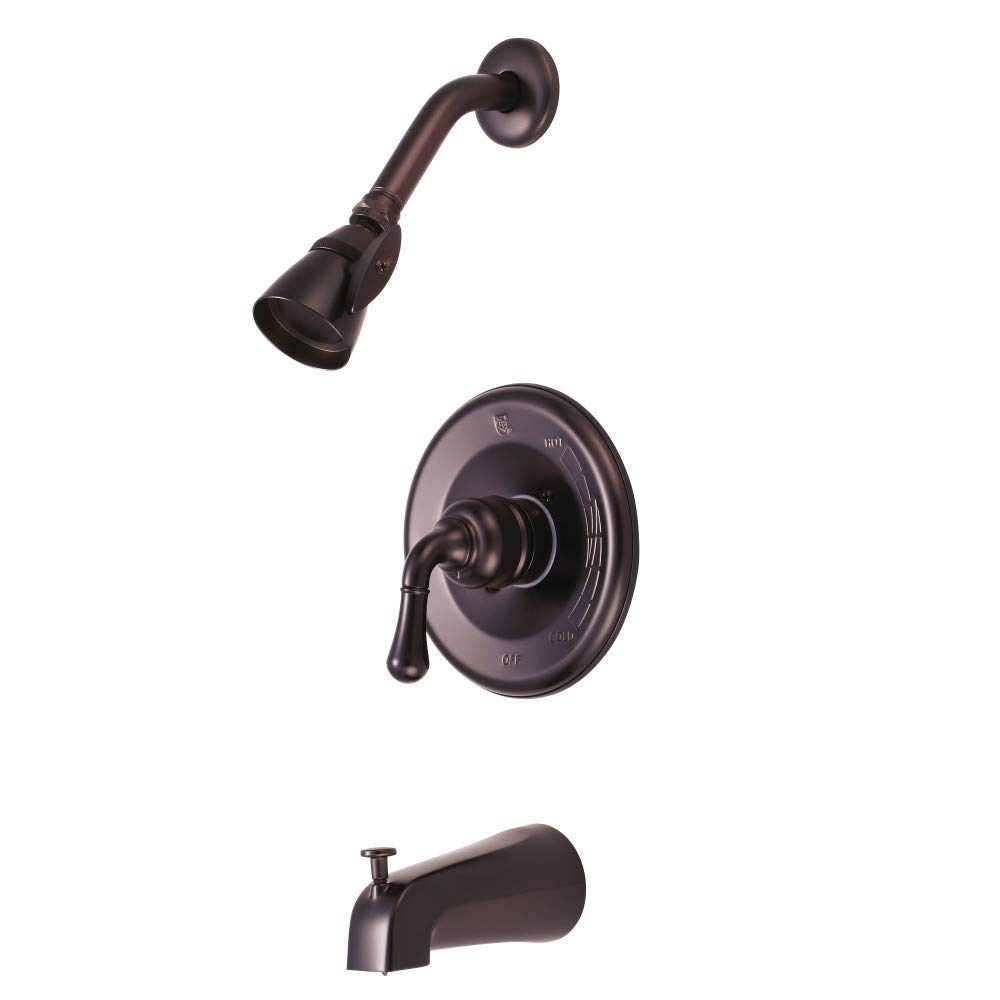 Kingston Brass KB1635T Magellan 7-Inch Oil Rubbed Bronze Tub and Shower Faucet Trim Kit with Escutcheon - Perfect for Bathroom Renovation and Modern Shower Upgrades