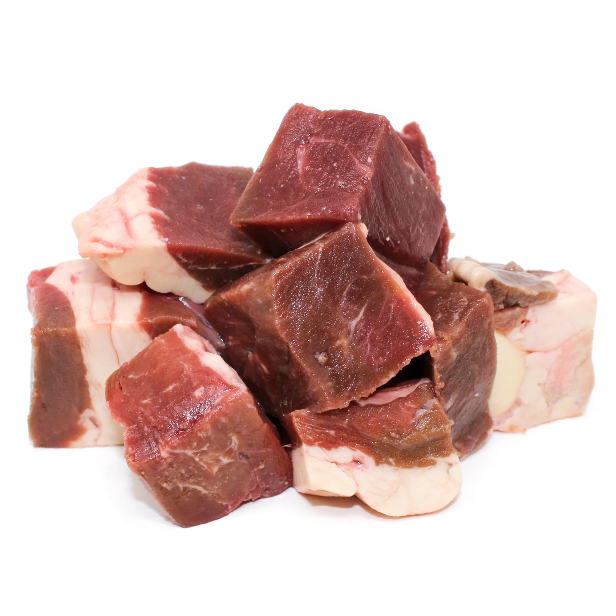 Raw Paws Frozen Raw Beef Heart Dog & Cat Food - 2-lb Cubed (8-Pack) | USA-Made Small-Batch Raw Pet Food | Natural Beef Heart Treats for Dogs & Cats | Perfect for Raw Diet, Training Rewards & Meal Toppers