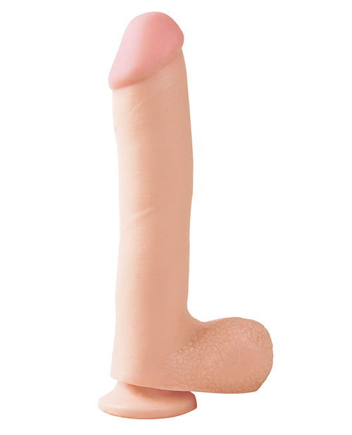 Basix Dong Suction Cup 10 Inch Vanilla - Premium Adult Toy for Couples & Solo Play - Perfect for Shower, Bedroom & Travel Use