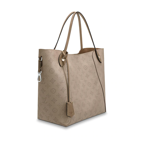 Authentic Louis Vuitton Hina MM Mahina Leather Handbag in Galet - Elegant Crossbody Tote for Women, Perfect for Work, Travel & Everyday Luxury