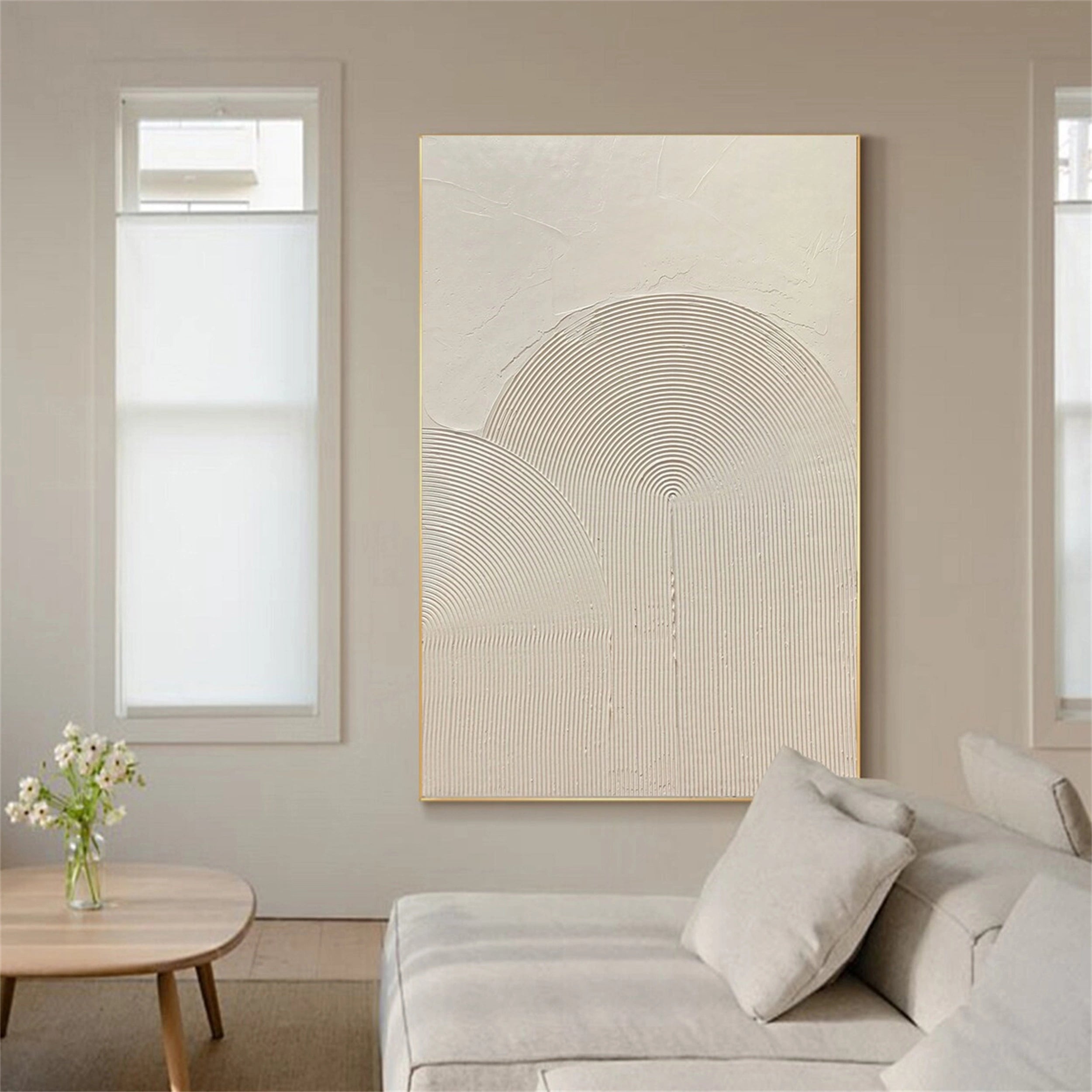 Beige & Brown Abstract Art Print #BB082 - Modern Wall Decor for Living Room, Bedroom & Office