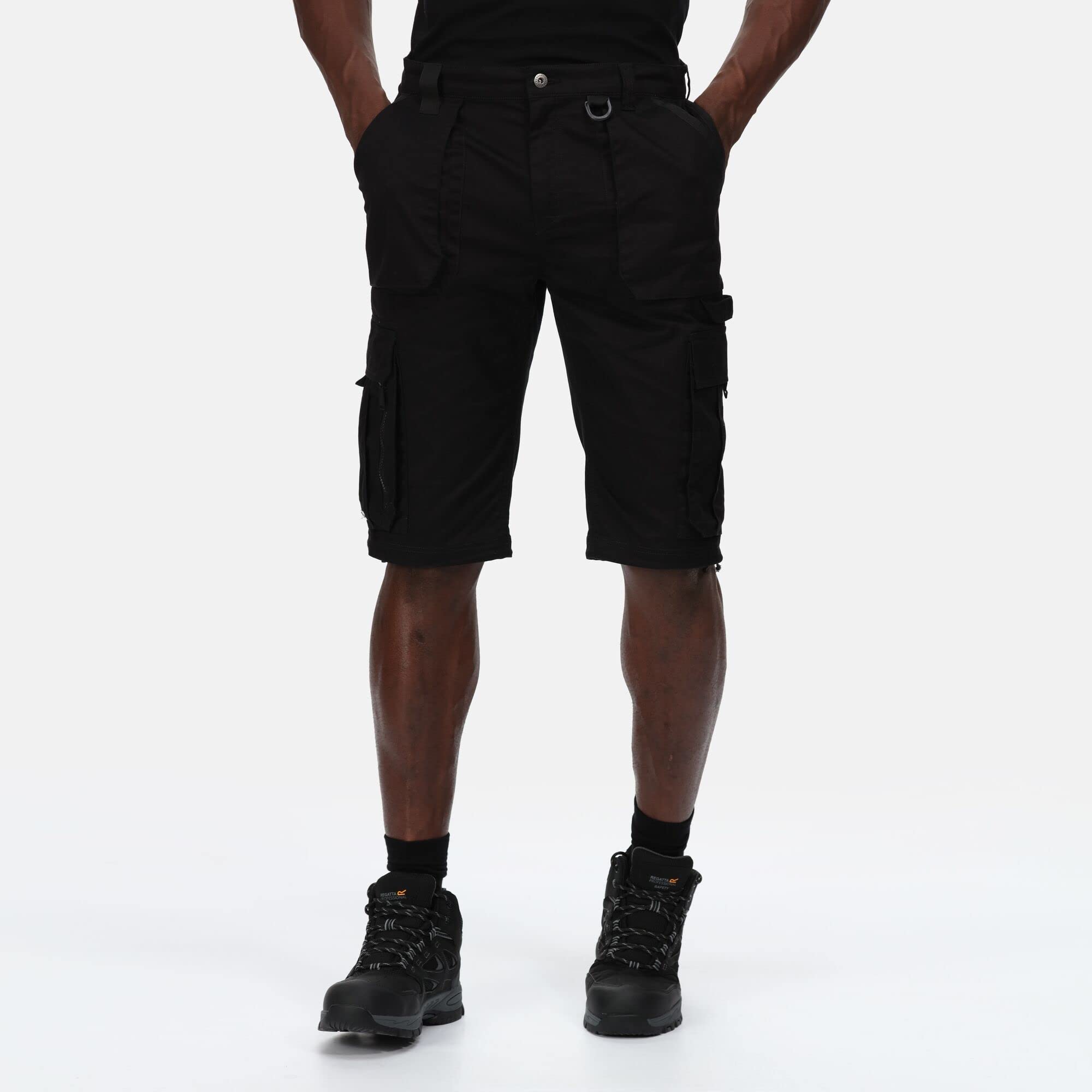 Men's Pro Utility Cargo Shorts - 34R Khaki - Durable Work Shorts with Multiple Pockets for Outdoor, Hiking, and Casual Wear