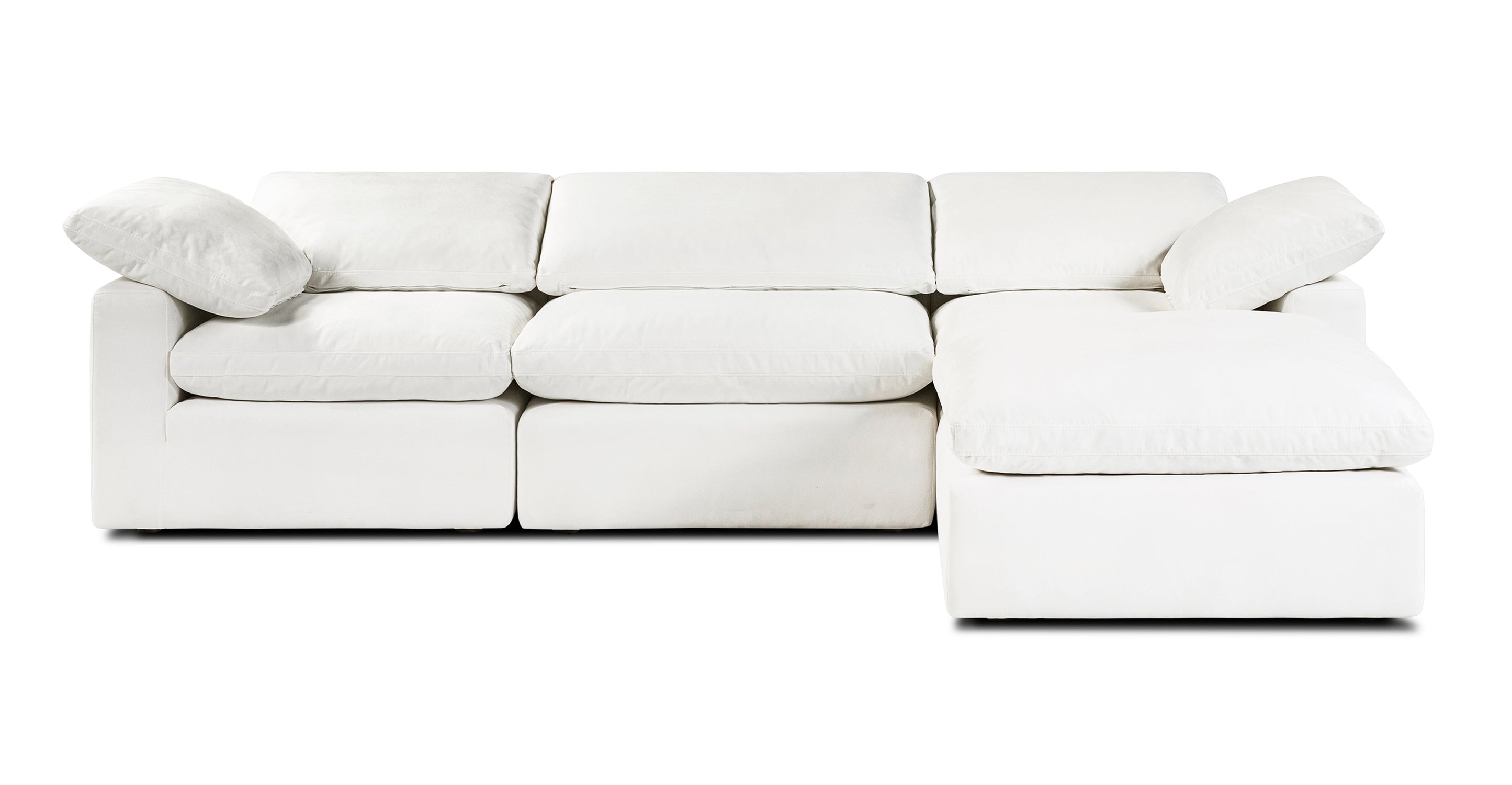 4-Seat Aspen Modular Sectional Sofa - Modern L-Shaped Couch for Living Room, Family Room & Home Theater - Soft Fabric Upholstery with Reversible Chaise