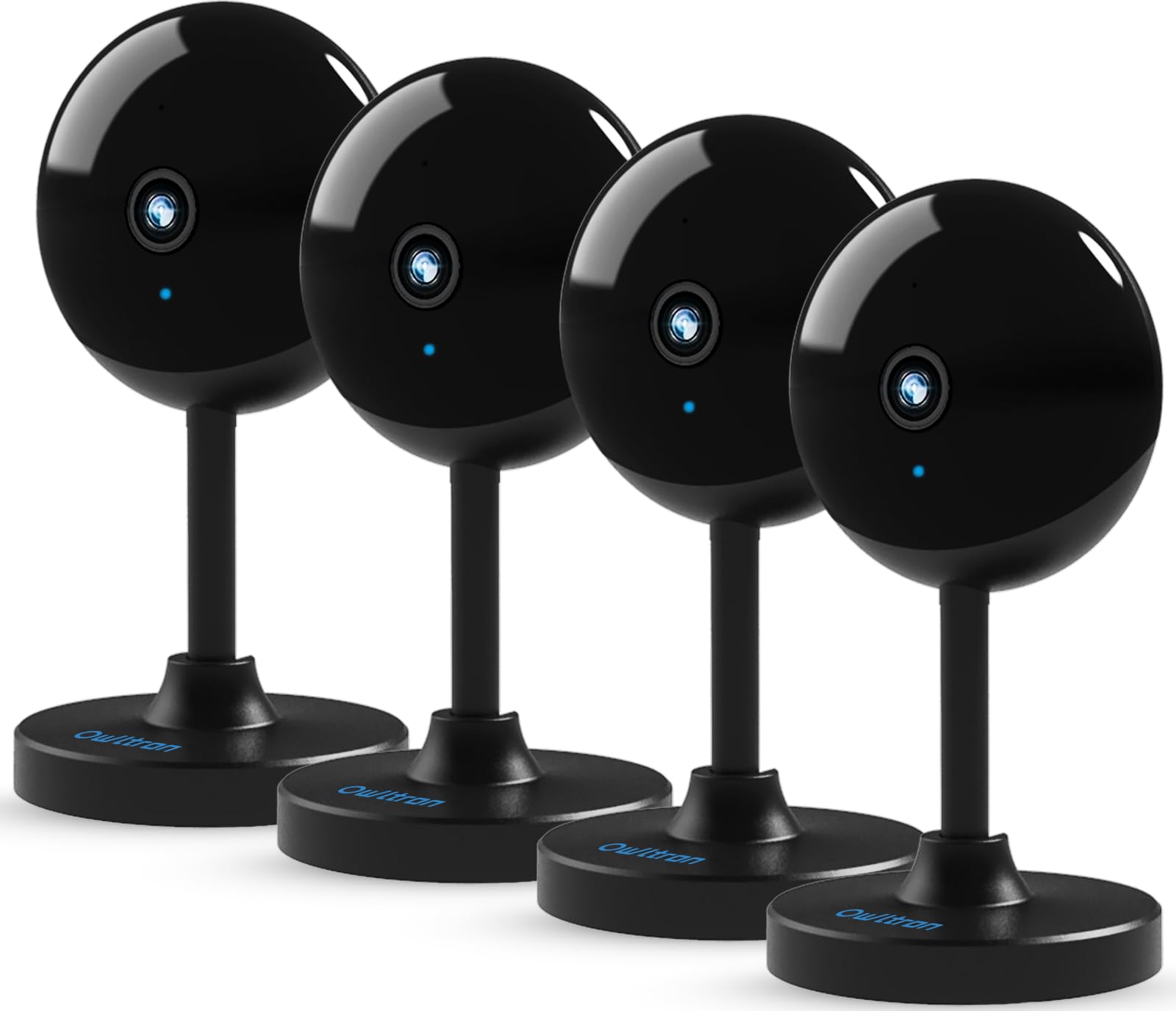 Owltron 4 Pack 2K Indoor Security Camera - Wireless WiFi Baby Monitor with Night Vision, Motion Detection & 2-Way Audio | Works with Alexa & Smartphone App | Ideal for Home, Pet & Baby Monitoring (T1 Model)