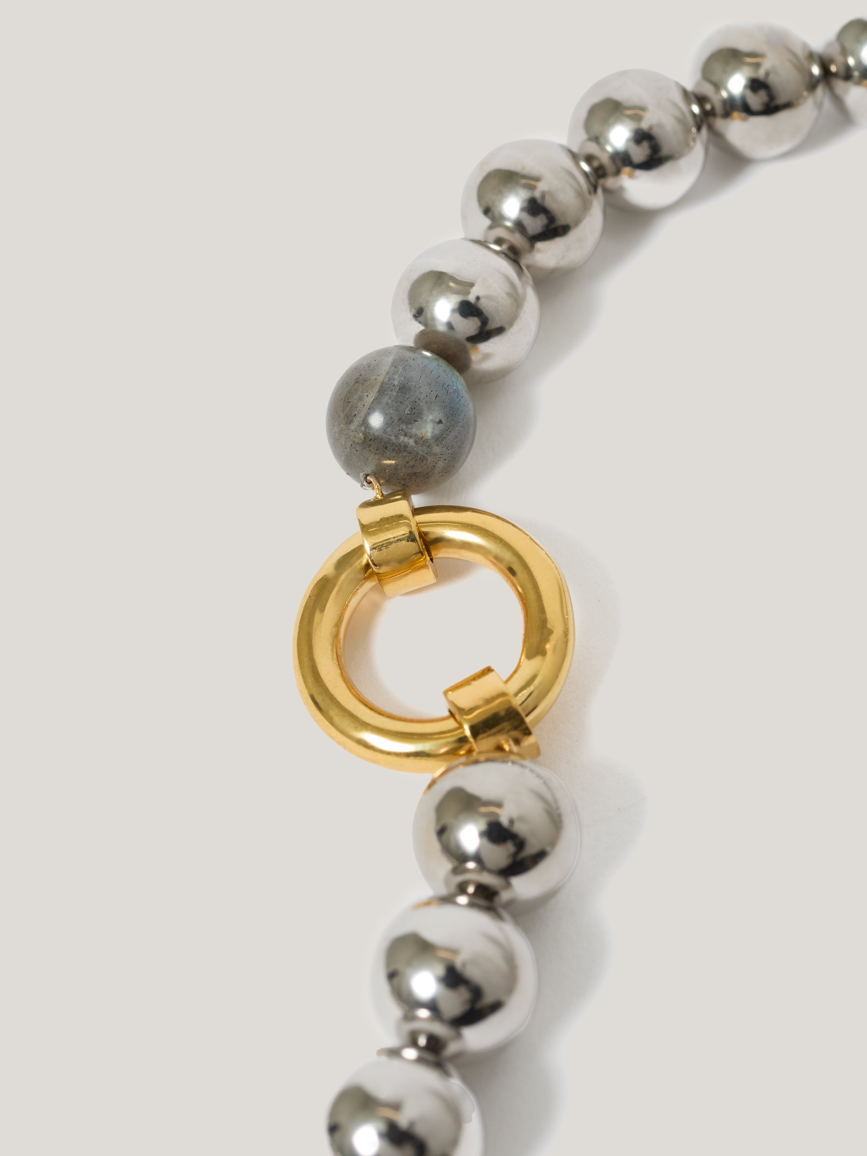 Elegant Silver Statement Bead Necklace for Women - Perfect for Parties, Weddings & Special Occasions
