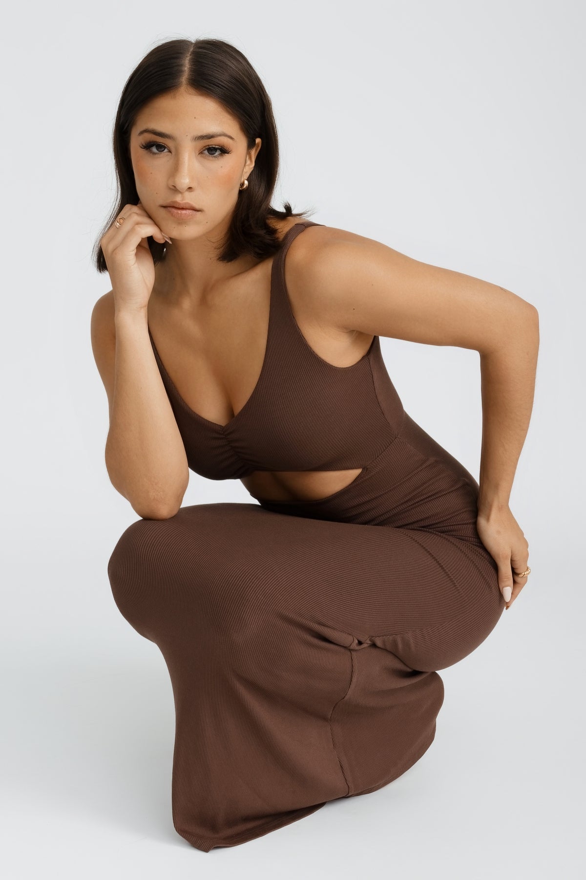 Reily Maxi Dress in Chocolate Brown - Elegant Long Flowy Dress for Women, Perfect for Summer Beach, Vacation, and Casual Outings