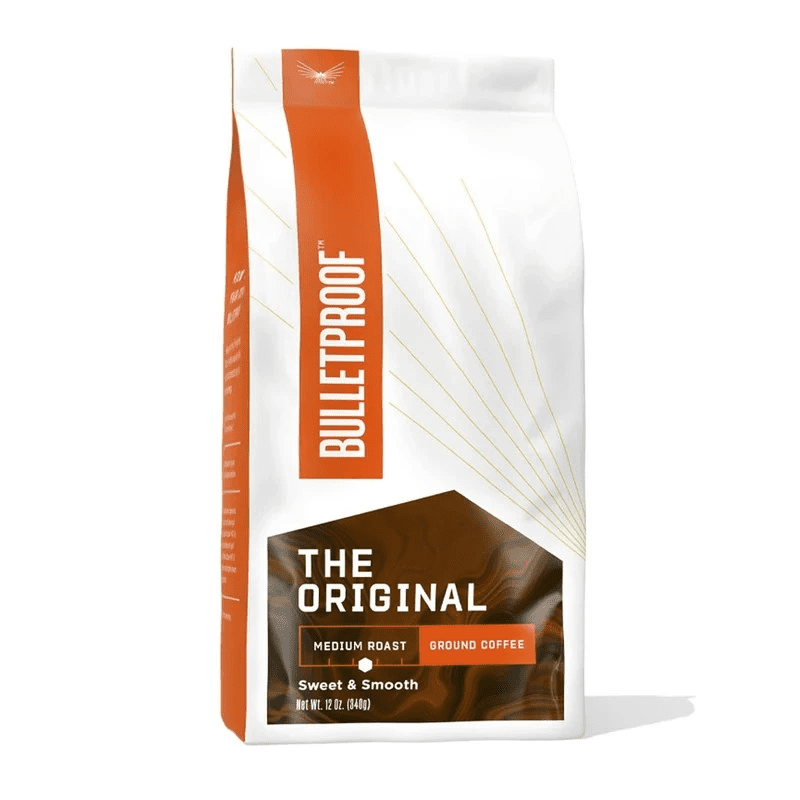 Premium Bulletproof Original Medium Roast Ground Coffee - 340g (12oz) | Organic, Keto-Friendly, Brain Boosting | Perfect for Morning Energy & Focus at Home or Office