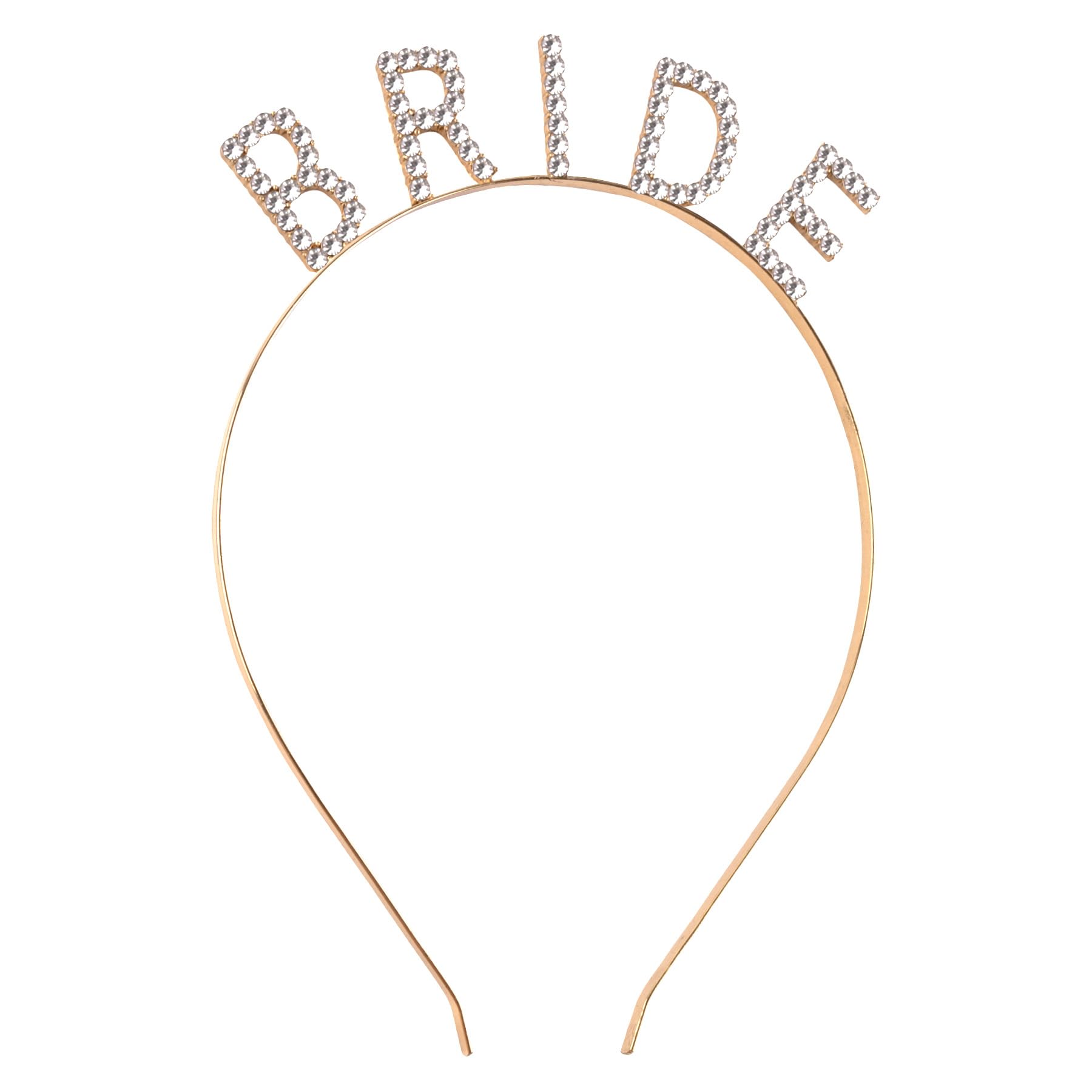 Framendino Gold Rhinestone Bridal Headband – Sparkling Crystal Elegant Wedding Crown for Bride & Bachelorette Parties | Perfect for Ceremonies, Receptions & Bridal Showers
